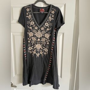 Johnny Was T Shirt Dress - casual beach dress - swim coverup